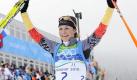 Sie hat es geschafft: Trotz Patzer beim Schießen ließ sich Magdalena Neuner die Goldmedaille bei den Olympischen Winterspielen nicht mehr nehmen. Foto: dpa
