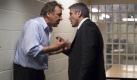 Michael Clayton (r, George Clooney) streitet sich mit seinem Kollegen Arthur Edens (Tom Wilkinson) (undatierte Filmszene). Der Justizthriller 'Michael Clayton' von Regisseur Tony Gilroy wurde am Dienstag (22.01.2008) als bester Film für einen Oscar nominiert. Foto: Constantin Film (ACHTUNG: Verwendung nur für redaktionelle Zwecke im Zusammenhang mit der Berichterstattung über diesen Film!) +++(c) dpa - Bildfunk+++  Foto: dpa/Constantin Film