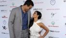 epa02755439 Kim Kardashian (R) and Kris Humphries (L) in their first public appearance as an engaged couple attend the charity Amber Lounge Fashion show, in Monaco, 27 May 2011. The Amber Lounge Fashion Show was launched in 2006, under the patronage of Prince Albert II of Monaco, aimed at raising money for charities. EPA/VINCENT DAMOURETTE +++(c) dpa - Bildfunk+++  Foto: dpa