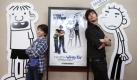 Die Schauspieler Zachary Gordon (l.) und Devon Bostik posieren auf dem roten Teppich während der Präsentation des Films Diary of a Wimpy Kid in der Tapestry Charter High School in Buffalo, N.Y..
 Foto: dapd