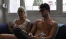 Maja Ivarsson und Felix Rodriguez gehören zur schwedischen Band The Sounds. Man sieht es ihnen hier noch nicht an, aber sie werden mit ihrem energetischen, sexy Auftritt die beste Band des Festivals sein. Foto: news.de