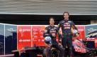 Der Rennwagen STR7 vom Team Toro Rosso mit den Fahrern Daniel Ricciardo (l) und Jean-Eric Vergne. Foto: David Ebener Foto: dpa