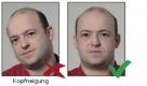 Halbprofile sind für die neuen Fotos des Personalausweises nicht zulässig. Foto: Bundesdruckerei