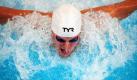 Der deutsche Schwimmer Steffen Deibler schwimmt während den Deutschen Kurzbahn Meisterschaften in der sogenannte Schwimmoper in Wuppertal in seinem Vorlauf über 50 Meter Schmetterling. Er konnte sich für das Finale qualifizieren.  Foto: dpa