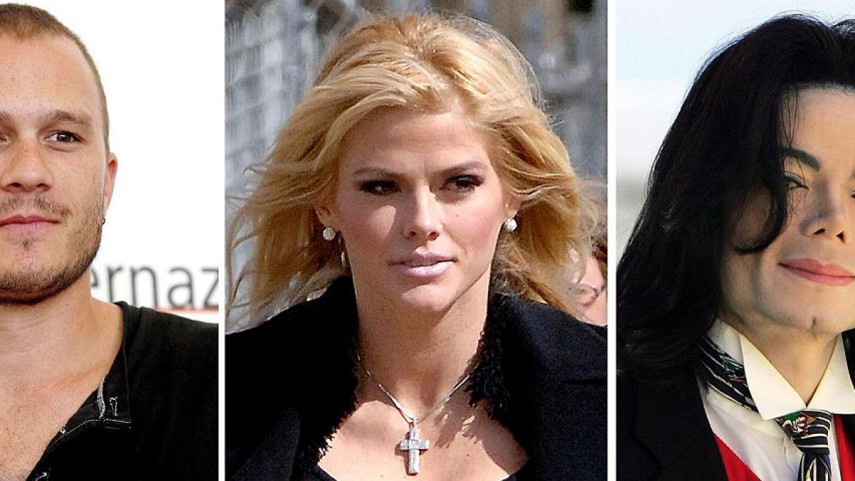 Kamen nicht von den Medikamenten los: Heath Ledger, Anna Nicole Smith und Michael Jackson. (Foto)