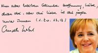 Bundeskanzlerin Angela Merkel hat eine weiche, runde Schrift.