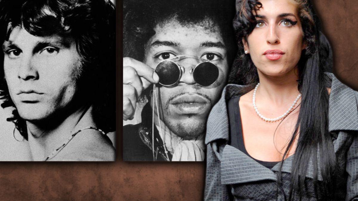 Jim Morrison, Jimi Hendrix und Amy Winhouse (Foto)