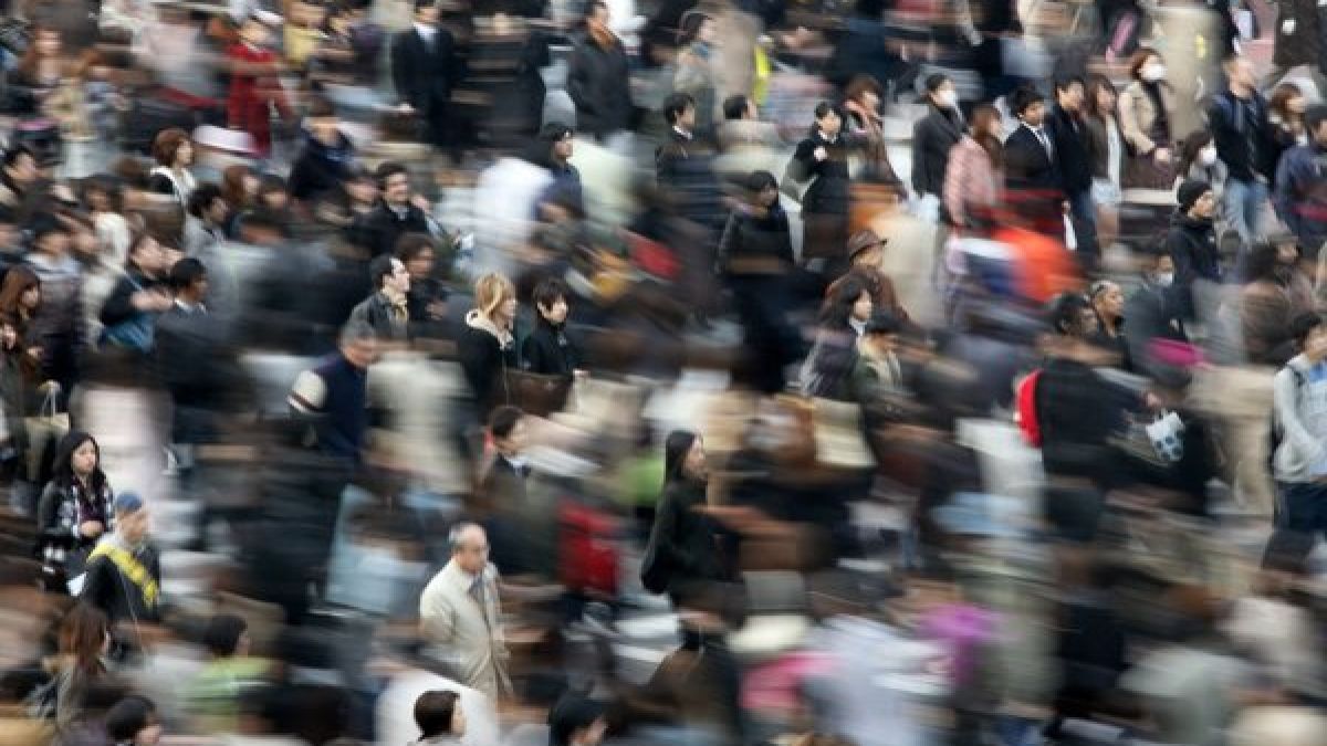 Menschenmassen in Tokio: Täglich wächst die Bevölkerung um eine Viertelmillion. (Foto)