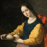 ... Als der Heilige Petrus ihr erschien und die Wunden pflegte, wurde Quintianus auch noch eifersüchtig. Er legte Agatha auf glühende Kohlen. Dort starb sie. Die Heilige wird auf Gemälden häufig mit einen Tablett gezeigt, auf dem ihre Brüste liegen. ... Als der Heilige Petrus ihr erschien und die Wunden pflegte, wurde Quintianus auch noch eifersüchtig. Er legte Agatha auf glühende Kohlen. Dort starb sie. Die Heilige wird auf Gemälden häufig mit einen Tablett gezeigt, auf dem ihre Brüste liegen.