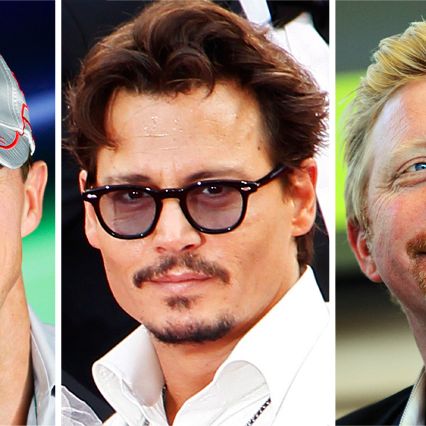 Michael Schumacher, Johnny Depp und Boris Becker