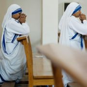 Nonnen des von Mutter Teresa gegründeten Ordens Missionarinnen der Nächstenliebe.
