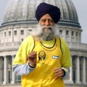 Fauja Singh ist der älteste Marathoni der Welt.