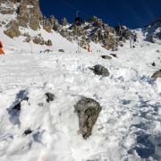 In diesem steinigen Gebiet in Meribel ist Schumacher gestürzt. In diesem steinigen Gebiet in Meribel ist Schumacher gestürzt.