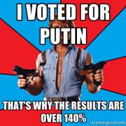 Chuck Norris ist unbesiegbar, allwissend und allmächtig. Auf einem Chuck-Norris-Meme ist seine Stimme der Grund für über 140 Prozent für Wladimir Putin. Chuck Norris ist unbesiegbar, allwissend und allmächtig. Auf einem Chuck-Norris-Meme ist seine Stimme der Grund für über 140 Prozent für Wladimir Putin.