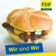 Aus Liebe zur Wurst: Mit dieser landestypischen Spezialität wirbt die FDP Nürnberg um Stimmen bei der Europawahl 2014. Aus Liebe zur Wurst: Mit dieser landestypischen Spezialität wirbt die FDP Nürnberg um Stimmen bei der Europawahl 2014.