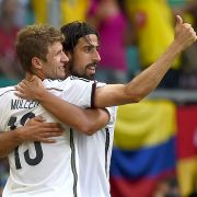 Gegen Portugal die Köpfe des Teams: Thomas Müller und Sami Khedira. Gegen Portugal die Köpfe des Teams: Thomas Müller und Sami Khedira.