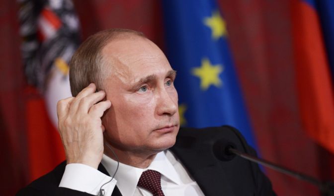 Wladimir Putin bei einer Pressekonferenz am 24. Juni in Wien.