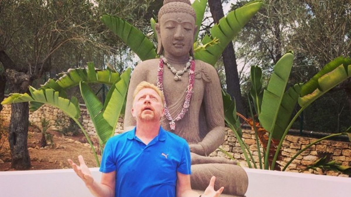 Und noch ein Buddha-Schnappschuss von Boris Becker. (Foto)