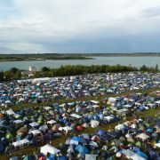 Das Highfield Camp aus luftiger Höhe. Das Highfield Camp aus luftiger Höhe.