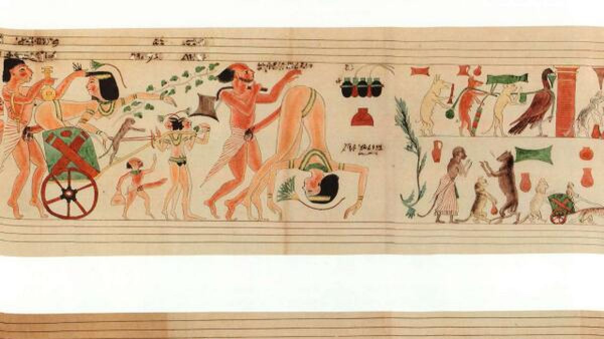 Bunt treiben es Ägypter vor mehr als 3000 auf dem erotischen Papyrus. (Foto)