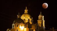 Auch über Mexiko erstrahlte der Mond in mystischem Rot.