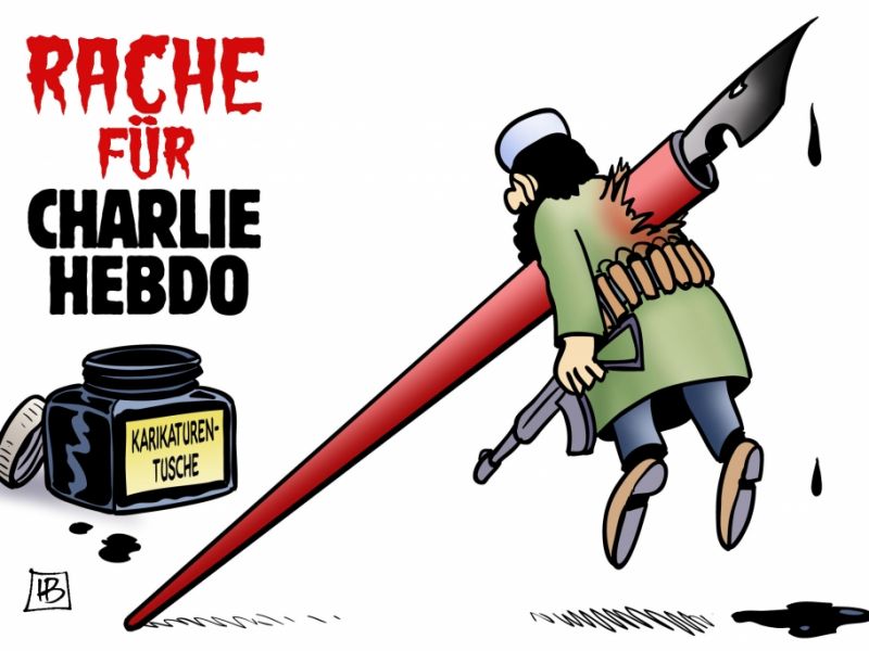 Fotostrecke: Karikaturen aus aller Welt | Nach Anschlag in Paris