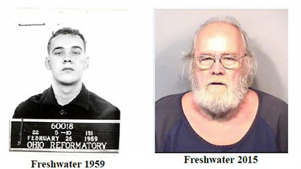 Frank Freshwater bei seiner ersten und seiner letzten Festnahme. (Foto)