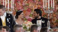 Glücklich vermählt! Sofia und ihr Prinz Carl Philip beim Dinner nach der Trauung.