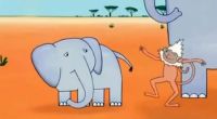 Der arme kleine Elefant fällt beim Schwanzvergleich der Tiere durch.