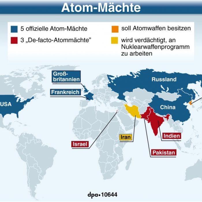 Diese Staaten sollen noch immer Atombomben produzieren Diese Staaten sollen noch immer Atombomben produzieren (Foto)