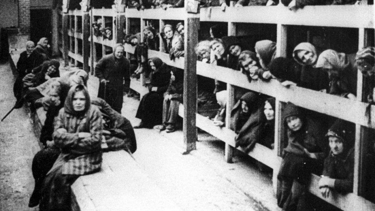 Häftlinge im KZ Auschwitz-Birkenau. (Foto)