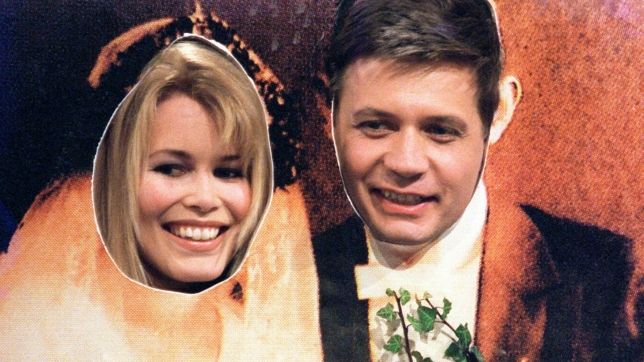 Oftmals kommt Günther Jauch allerdings nicht selbst auf die Idee, den Prinz Peinlich zu mimen. 1998 gab er gemeinsam mit Claudia Schiffer in Bremen bei "Wetten, dass ..? ein schmuckes Paar ab. (Foto)