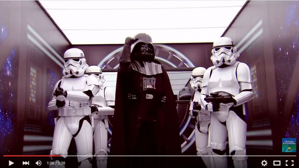 Ein brasilianischer TV-Sender überraschte Passanten mit einer Kulisse aus "Star Wars". (Foto)