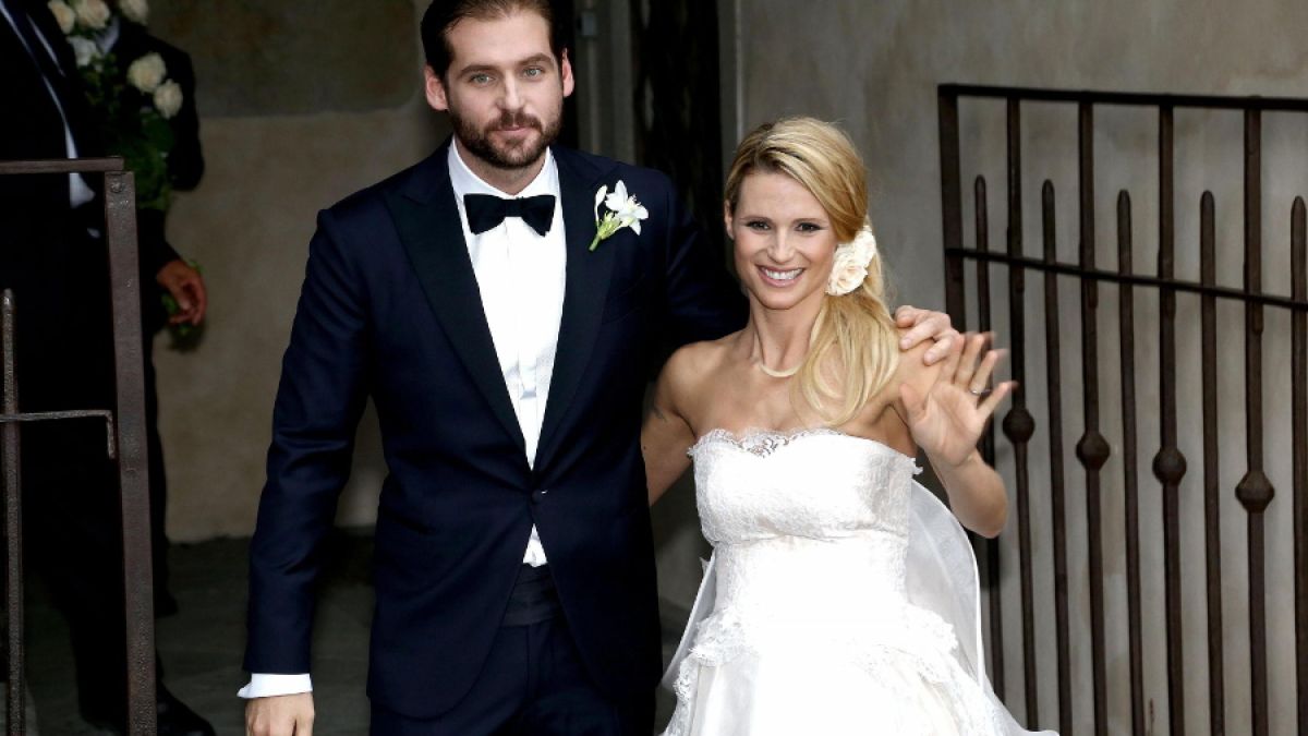 Tomaso Trussardi und Michelle Hunziker bei ihrer Hochzeit im Oktober 2014. (Foto)