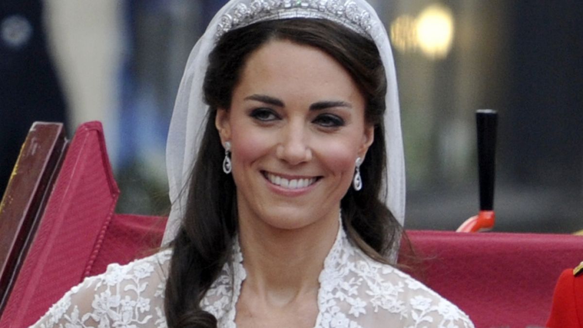 Unverwechselbares Make-Up: Zu ihrer Hochzeit hat Kate Middleton selbst Hand angelegt. (Foto)