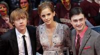 Die Harry-Potter-Hauptdarsteller (l-r) Daniel Radcliffe, Emma Watson und Rupert Grint.