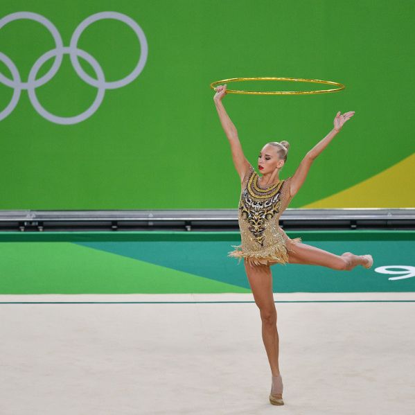 Deutsche Gymnastin Jana Berezko-Marggrander mit Ergebnis zufrieden