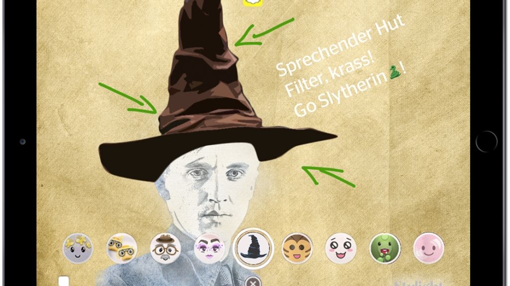 Draco Malfoy liebt Snapchat. Äußerst beliebt ist er dort zwar nicht, doch das stört den passionierten Selbstdarsteller wenig. Sein Lieblingsfilter ist der sprechende Hut. (Foto)