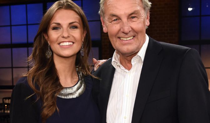 Laura Zoller mit ihrem Vater, dem Moderator Jörg Wontorra.