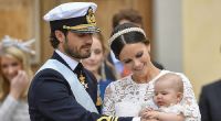 Prinz Carl Philip von Schweden, Prinzessin Sofia und Prinz Alexander bei dessen Taufe im September 2016.