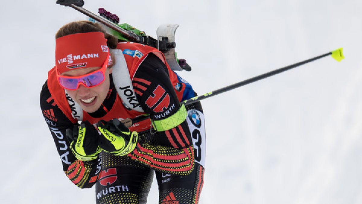 Biathletin Laura Dahlmeier werden für den Weltcup in Antholz gute Siegchancen prophezeit. (Foto)