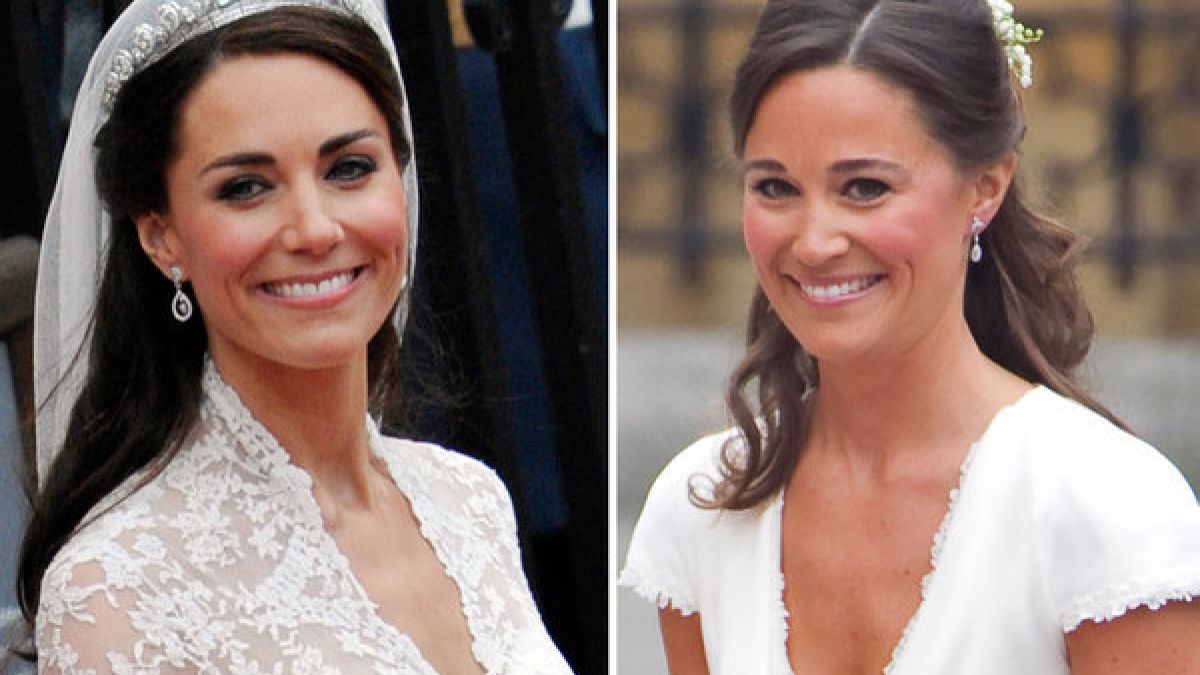 Kate Middleton und ihre Schwester Pippa waren die unbestrittenen Stars bei der royalen Hochzeit im April 2011 - doch auch als junge Mädchen stahlen die beiden Schwestern auf der Hochzeit ihres Onkels als Blumenmädchen bereits allen die Schau. (Foto)