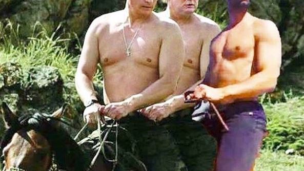 Honey in einer Reihe mit Donald Trump und Wladimir Putin. (Foto)