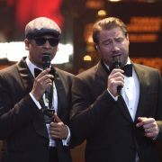 Xavier Naidoo (l.) und Sascha bei der Eröffnung des Echo 2017. Xavier Naidoo (l.) und Sascha bei der Eröffnung des Echo 2017.