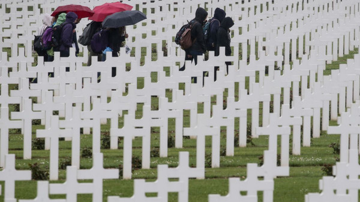 Das Gräberfeld bei Verdun. Hier starben im 1. Weltkrieg mehr als 300.000 französische und deutsche Soldaten. (Foto)