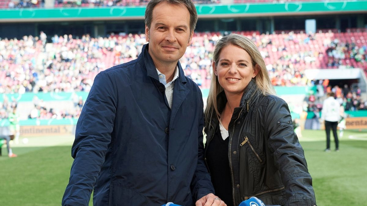 Claus Lufen (WDR), berichtet als ARD-Moderator von allen sportlichen Großereignissen. Nia Künzer, ehemalige Nationalspielerin, ist die Frauenfußball-Expertin der ARD. (Foto)