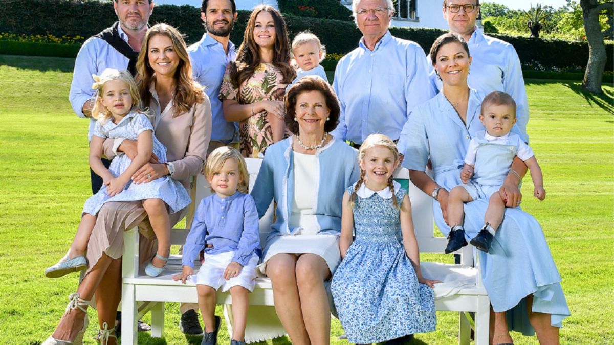 Königin Silvia von Schweden und ihre Familie. (Foto)