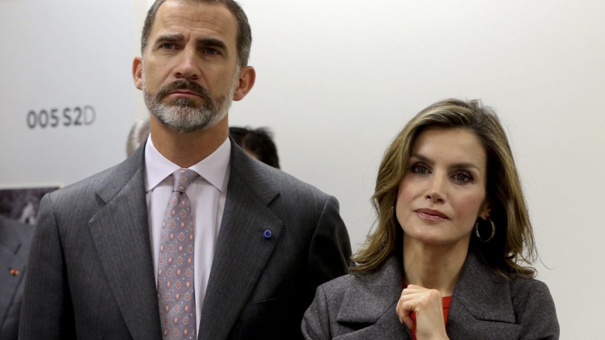 König Felipe mit seiner Ehefrau Königin Letizia von Spanien. (Foto)