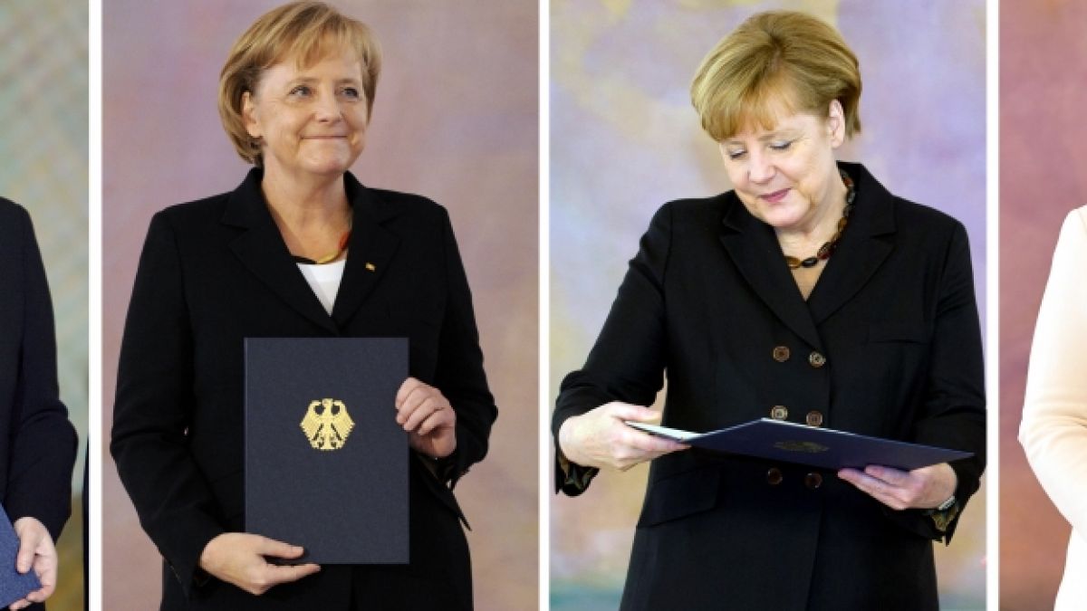 Angela Merkel hat zum vierten Mal nach 2005, 2009 und 2013 ihre Ernennungsurkunde als Bundeskanzlerin in Empfang genommen. (Foto)