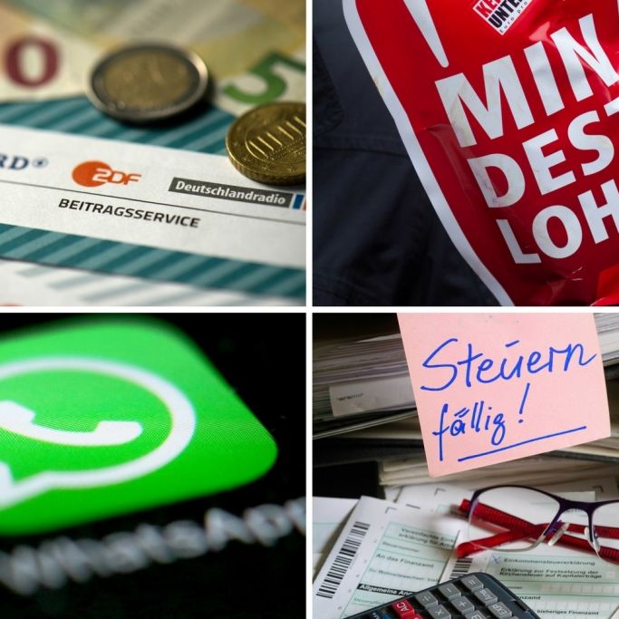 Gesetzesänderungen aktuell bei DSGVO, Mindestlohn, GEZ-Gebühr und WhatsApp Gesetzesänderungen aktuell bei DSGVO, Mindestlohn, GEZ-Gebühr und WhatsApp (Foto)